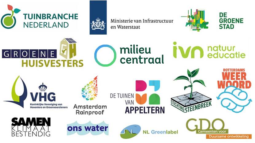 De partners van een Groener Nederland begint in je eigen tuin